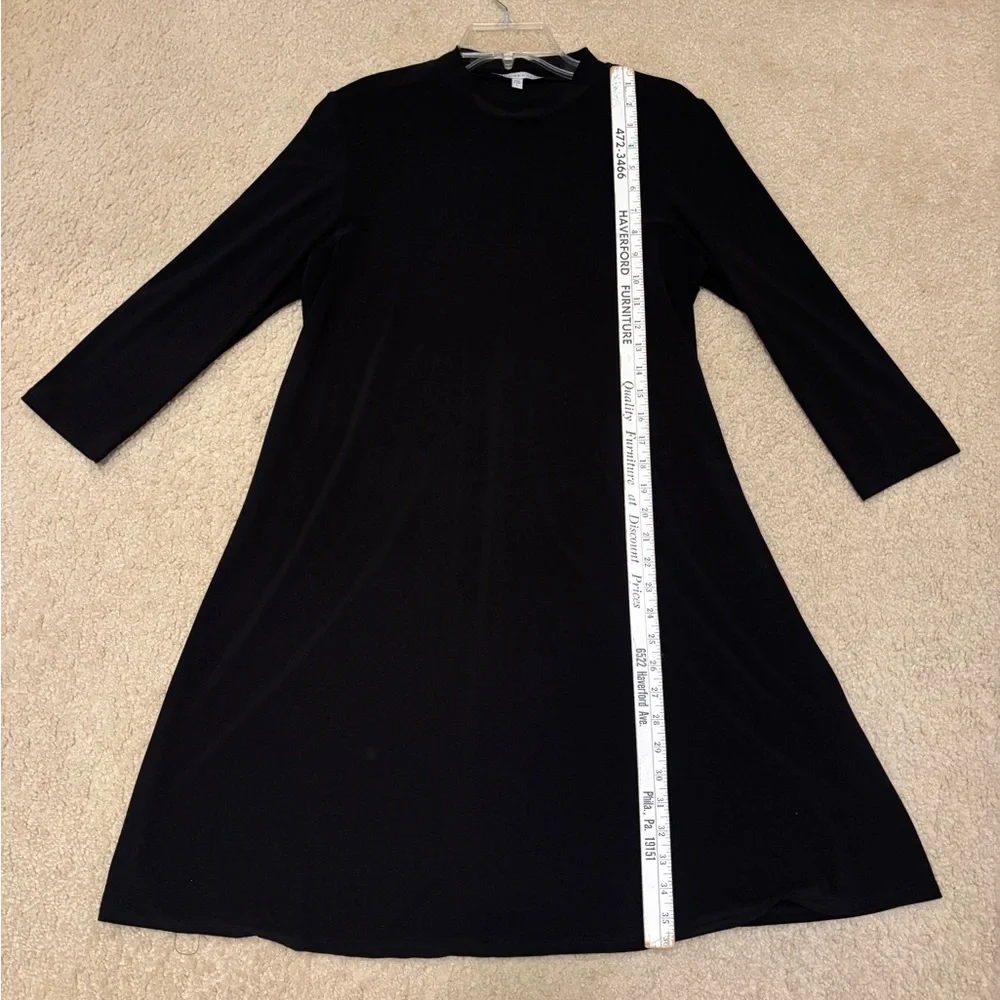EUC Annalee + Hope Black Mockneck Skater Tent Mini Midi Dress | Women’s Large - Picture 7 of 11